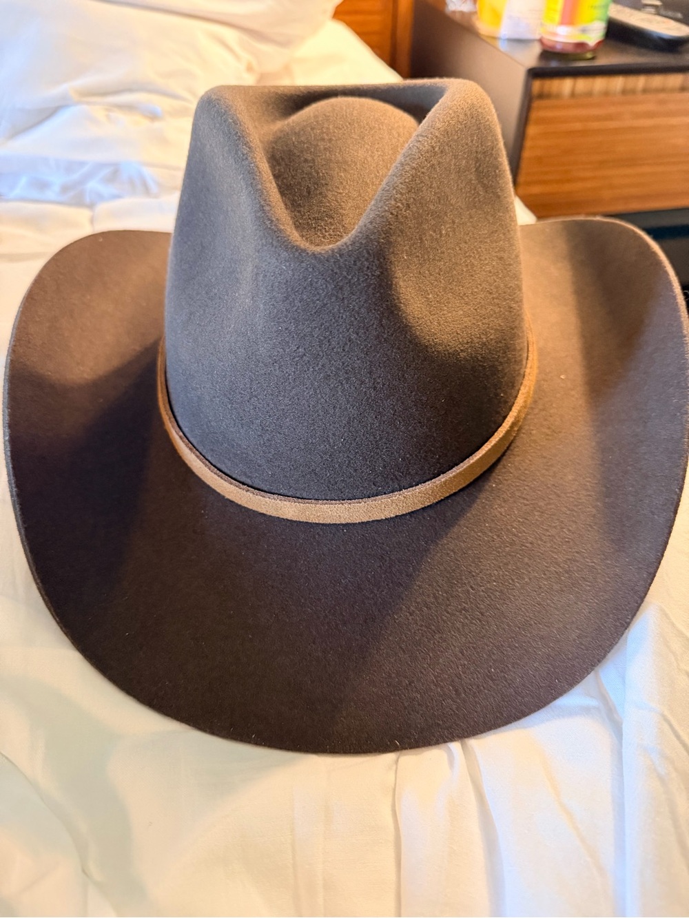 NWOT Kendra Scott yellow rose cowboy hat sz s/m adjustable w suede ring tie $250 - Picture 4 of 7